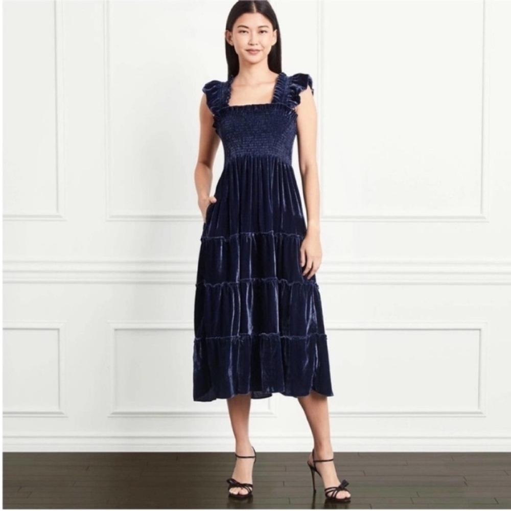 Hill House Midnight Blue Velvet Nap Dress
